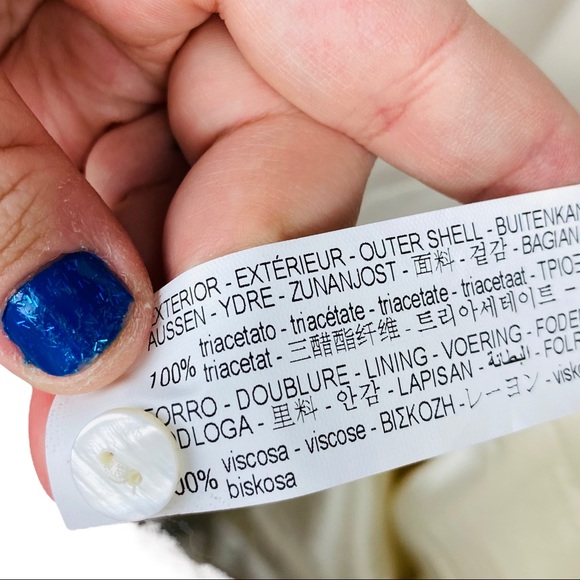 ZARA Limited Edition Tailored Layered Ecru Cream Corporate Midi Shirt Dress Tie - Picture 16 of 16